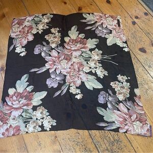 Ralph Lauren Floral Black Scarf